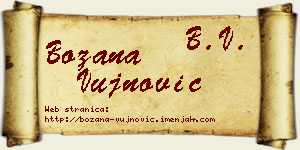 Božana Vujnović vizit kartica